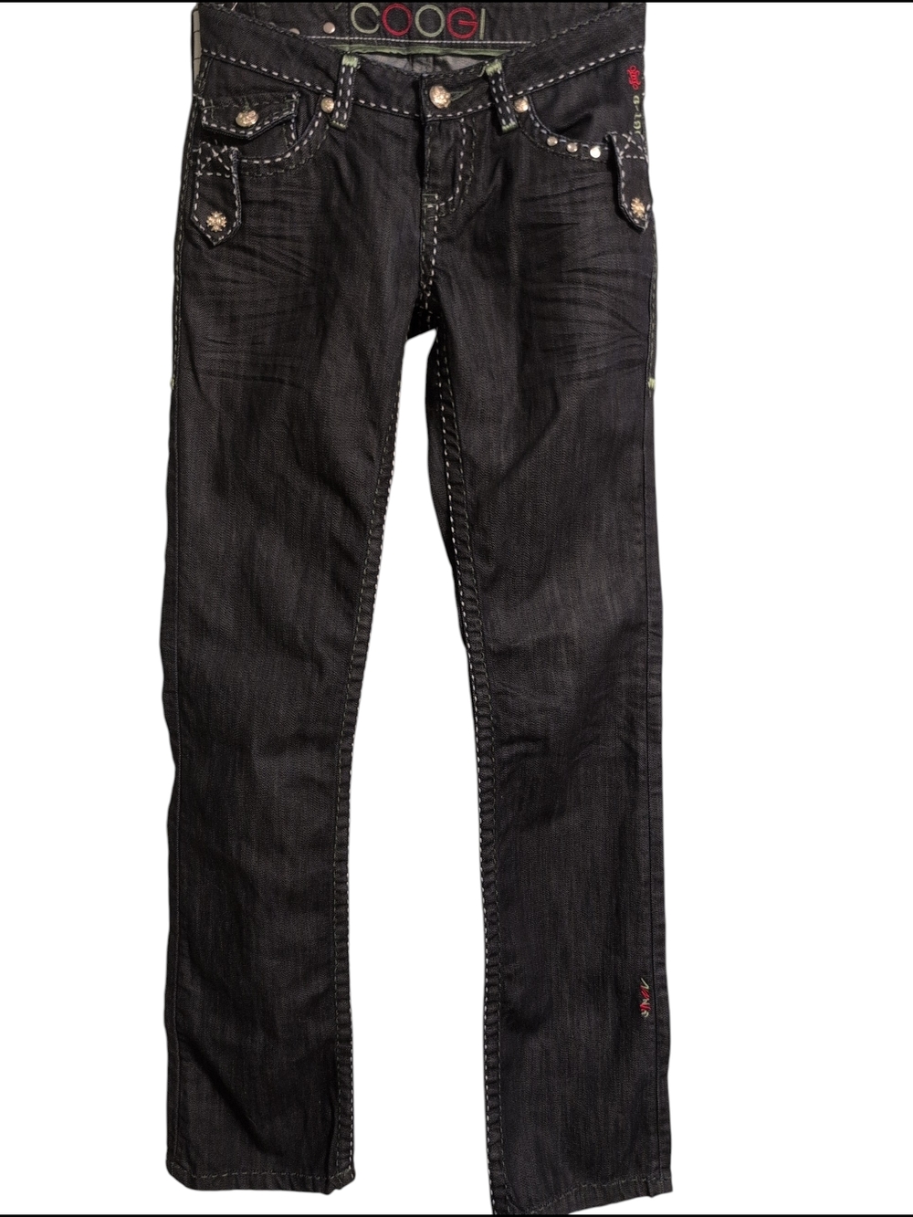COOGI Bling Jeans G-1969-1 Vintage Peace 24x33 Unique Tall Slim 1/2